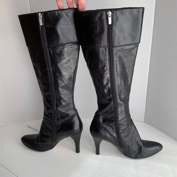 Enzo Angiolini EAKNIT Black Leather Boots 10.5M - Picture 4 of 8